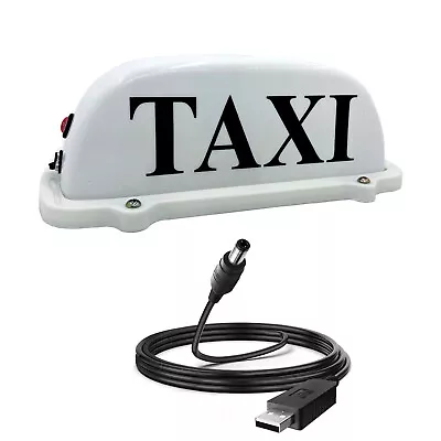 Rechargeable Wireless Li-battery LED Light TAXI Sign Cab Top Roof Magnetic Base • $38.99