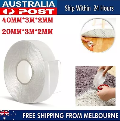 Heavy Duty Multi-Function Double-Sided Adhesive Craft Reusable Nano Gel Tape AU • $14.99