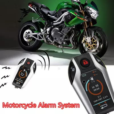 Two Way Motorcycle Alarm Anti-theft Security System Scooter Remote Engine Start  • $46.45