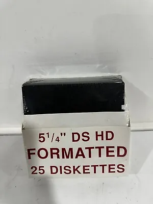 Lot Of 25 NEW 5.25 DS/HD Floppy Disks 5 1/4 Floppy Diskettes Apple IBM SEALED • $14.99