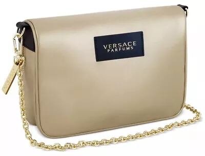 Versace Fragrance Gold Clutch Shoulder Crossbody Handbag Purse Pouch Bag New • $29.69