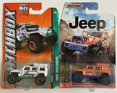 Matchbox Jeep Wrangler Superlift (white & Orange) • $9.88