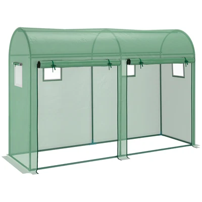 £53.99 • Buy Outsunny Garden Plant Tomato Growth Greenhouse W/ 2 Doors 4 Windows 3 X 1 X 2m