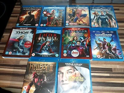 10 X Marvel Super Heroes Film Blu Ray Collection Bundle Very Good Condition • £17.99