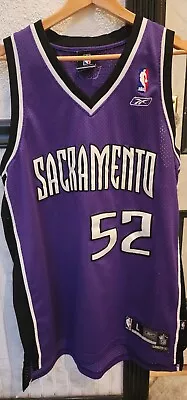 RARE VTG NBA Reebok Sacramento Kings Brad Miller Jersey 52 Mens Large SEWN • $164.99