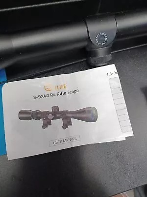 CVLIFE 3-9x40 Rifle Scope Optics R4 Reticle Crosshair Scope + 1  Tube Ring Mount • $35