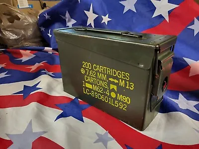 Military Surplus Ammo Box 7.62mm Metal Ammo Can Used • $7.50