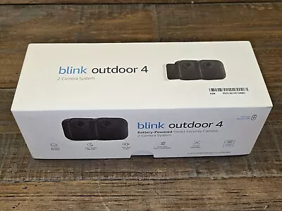 New & Sealed! Blink Outdoor 4 (4th Gen) Wireless 2 Camera System (Black) - NIB! • $109