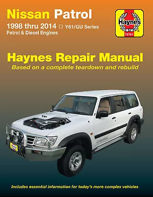 Nissan Patrol Y61/GU 1998-2014 Workshop Repair Manual 72761 • $59.50