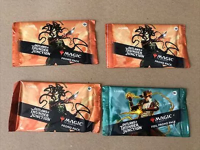 (4) Magic Gathering Cards Outlaws Of Thunder Junction MTG Promo Packs Foil • $12.50