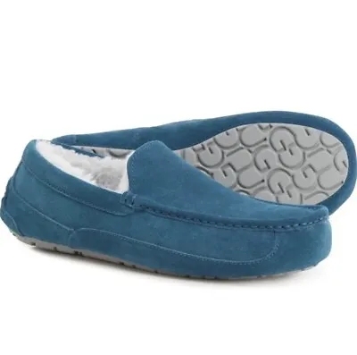 UGG Ascot House Shoes Slipper Deep Ocean Green Teal Mens Size 10 Fast Shipping • $52.49