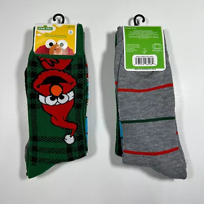 Sesame Street Christmas Socks - 2 PAIRS 🧦 Fast Shipping! Elmo & Cookie Monster • $9.99