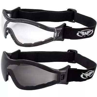 2 Pair Z-33 Foam Padded Anti-Fog Motorcycle ATV Riding Saftey Goggles • $23.75