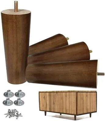 Wood Furniture Legs 6 Inch Sofa Legs Set Of 4 Couch Dresser Legs Brown  • $24.99
