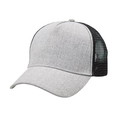 $18.90 • Buy Adults Plain Heather Mesh Trucker Cap | 5 Panels Unisex Urban Headwear