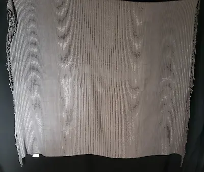 LUSH Décor - 100% Bamboo 50  X 60  Throw Blanket  - Gray Striped • $54.99