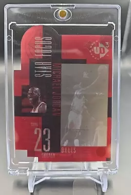 Michael Jordan Star Focus Die Cut Holo With Case Nba Chicago Bulls Air Jordan • $25.49