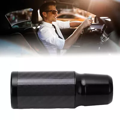 Black 5 6 Speed Manual Gear Shifting Lever Knob Carbon Fiber Transmission Shifte • $15.12