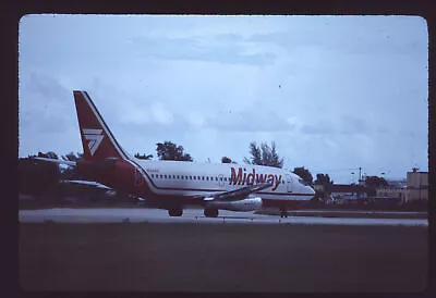 Orig 35mm Airline Slide Midway Airlines 737-200 N54AF [3021] • $4.99