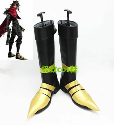 NEW Final Fantasy VII 7 Vincent Valentine Vinson Cosplay Show Boots Shoes • $49.90