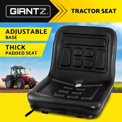 Giantz Tractor Seat Forklift Excavator Universal Suspension Backrest Truck Chair • $71.95