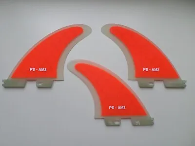 AM2 POLYMER CORE Fibreglass Surfboard FINS Set X 3 FCS Compatible • $55