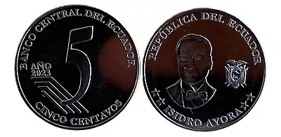 Ecuador Coins 5 Centavos 2023 Unc ( Commemorative Isidro Ayora) • $1.10
