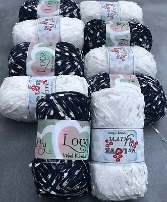 £0.99 • Buy My Love Wool Kinds Chenille Eyelashes Knitting Crochet Yarn 10x 100g Balls#03