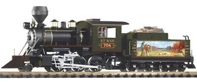 PIKO G Scale ~ New ~ Santa Fe ATSF #704 ~ Sound ~ Mogul Steam Locomotive ~ 38233 • $599.99