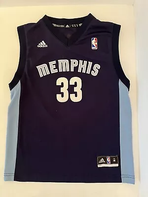 Adidas Marc Gasol Memphis Grizzlies #33 Blue Jersey Youth Size Medium(10-12). • $19.51