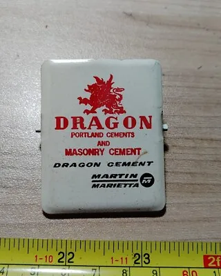 Vintage DRAGON Portland Cement Martin Marietta Advertising Metal Clip • $19.99