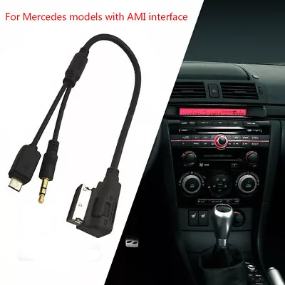 For Mercedes Car Media-In Audio Music USB Interface AMI MMI AUX Adapter Cable • $10.99