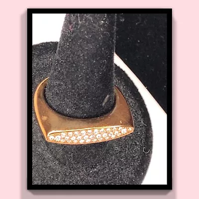 Michael Kors Rose Gold Tone Crystal Single Stack Ring Size 6 • $30