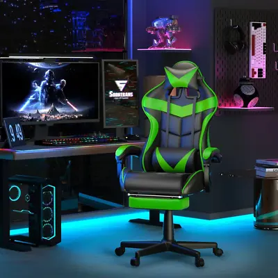 Adjustable Gaming Chair Ergonomic Office Computer Racing Recliner W/ Footrest • $127.07