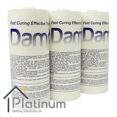 DAMPSOLVE Damp Proof Injection Cream 3 X 1L | DPC Course Rising Damp Treatment • £52.20