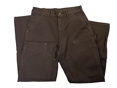 VTG CARHARTT B136 DKB Double Knee Carpenter Pants 31x32 Brown Original Loose Fit • $44.99