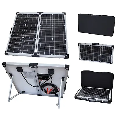 £164.99 • Buy 60W 12V Folding Solar Panel Charging Kit For Caravan Motorhome Campervan Boat