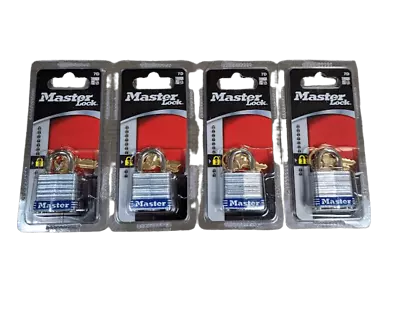 4-PACK Outdoor 1-1/8  Wide Laminated Padlock With 9/16  Shackle Height 7D • $34.99