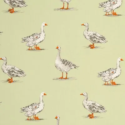 £11.99 • Buy Clarke And Clarke Geese Sage 100% Cotton Fabric 