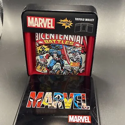 Marvel Comics Men's Trifold Wallet - Captain America Bicentennial Battles • $21.99