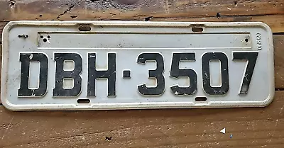 Real Vintage Brazil Brasil License Plate DBH 3507 DBH-3507 DBH3507  USA Seller • $24.99