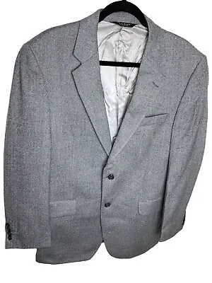 Jos A Bank Vintage Gray Herringbone 100% Soft Wool Sport Coat Jacket Men’s 40R • $29.99