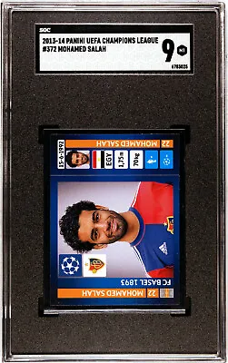 Panini Rookie Sticker Mohamed Salah #372 Champions League 2013-2014 SGC 9 Mint • $343.21