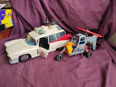 Original Ecto 1 And Ecto 2 Ghostbusters Car And Helicopter Models • £39.95