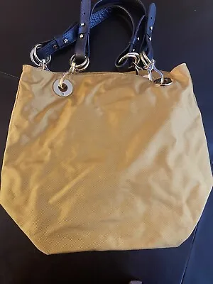 JPK PARIS 75 Gold Yellow Mustard Shoulder Hobo Bag Tote With Gold Hardware • $24