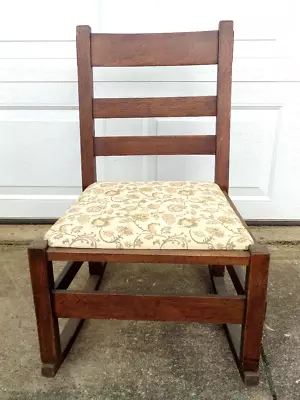 Stickley Era Arts & Crafts Thru Tenon Sewing / Nursing Rocker • $275