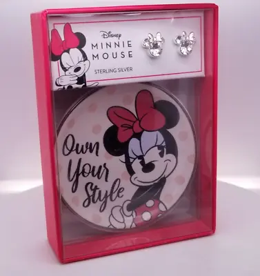 Disney Own Your Style Children Minnie Mouse Stud Earrings & Trinket Dish/Tray • $15.05