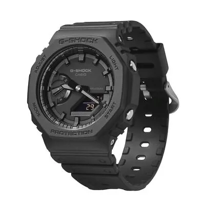 Casio G-Shock GA-2100-1A1 Analog-Digital Tough Solar Carbon Core Black Watch • $86.39