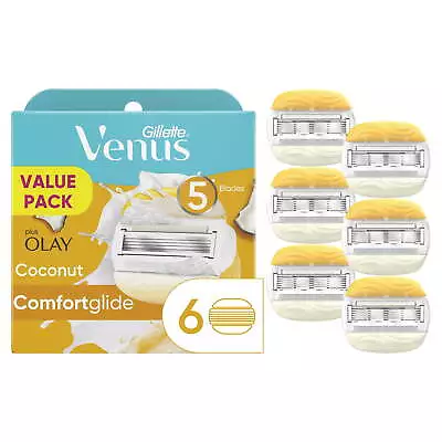 Gillette Venus Comfort Glide Olay Coconut Razor Blades Refill 6 Ct Female • $27.88