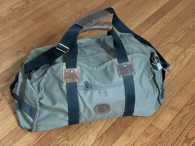 $51.57 • Buy Vintage 90's BOYT Green Canvas & Leather Handle Duffle Bag, 8 X8 X21 